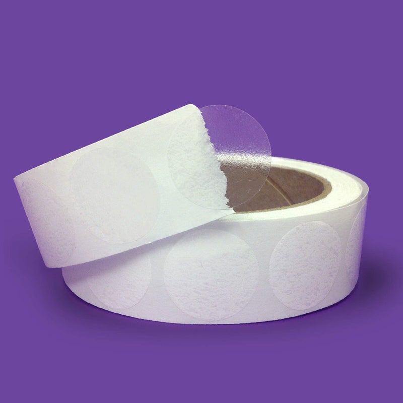 NextDayLabels - Super Gloss Clear Retail Package/Envelope Seals Stickers, 1" Inch Round Circle Wafer Seal Labels 1,000 Per Roll - Image 1